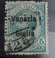 LOT.18 » ITALTA DALMAÇYA İŞGALİ VENICE GIULIA 1919 - 5 SENT- damgalı