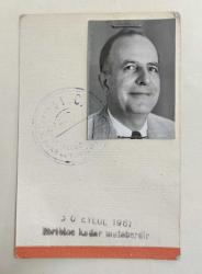 İzmir Enternasyonel Fuarı Serbest Giriş Kartı 1961