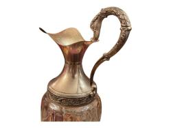 İtalyan Distellerie Buton Milano Kristal Gümüş Kaplama Ördek Başlı Karaf