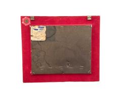 Fransız Limoges Marka Emaye Üzeri Kabartmalı El Boyama Dekoratif Tablo - 28 cm x 24 cm