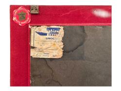 Fransız Limoges Marka Emaye Üzeri Kabartmalı El Boyama Dekoratif Tablo - 28 cm x 24 cm