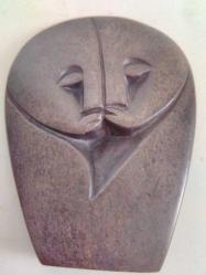 Shona, El Yapımı, Kahverengi Serpantin Heykel: Öpüşen Sevgililer