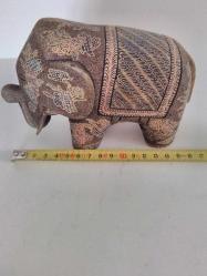 El yapımı 3 Adet dekoratif fil ailesi