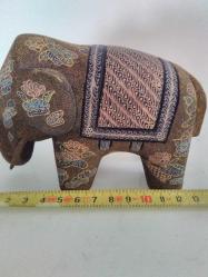 El yapımı 3 Adet dekoratif fil ailesi