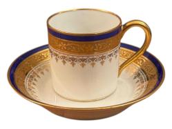 fransız limoges el boyama porselen Türk kahvesi fincanı