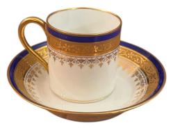 fransız limoges el boyama porselen Türk kahvesi fincanı