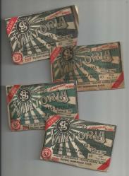 4 ADET 40 NUMARA NEFTİ RENKTE VIKTORIA KUMAŞ BOYLARI SETİ...