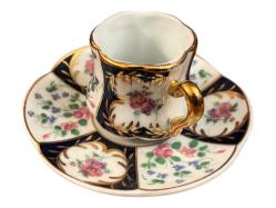 fransız artiste minyatür porselen Türk kahvesi fincanı