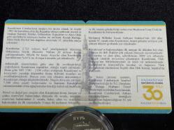 DARPHANE Kazakistan Bağımsızlığının 30. Yılı Gümüş Hatıra Sikke | Çil – Kapsül İçinde – Sertifikalı