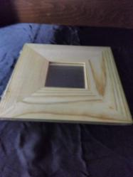 IKEA Malma Kalın Ahşap Çerçeveli Ayna 25X25 cm.