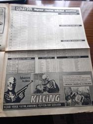 Günaydın Gazetesi - Turkish Newspaper - 26 Kasım 1968 - ölüm yarışçıları bu gece Türkiye'de - yarışçılar arasında bir güzel Jean Denton Fotoğrafı - büyük yarışa katılan 100 otomobil hiç durmadan 16 bin km. gidecek - ölüm yarışçılarının geçeceği yollar haritası - Az gittik uz gittik yazan Aziz Nesin - İstanbul sinema programı - THY grevi cuma sabahı başlıyor - Merkez Bankası Frank'ı tekrar kabule başladı - Ayhan Işık her sabah yarım kilo peynir yiyor Fotoğrafı - Can Bartu'nun çalımı bol fakat kahvaltısı az Fotoğrafı - Suzan Sözen'in bütün kahvaltısı bir demet maydanoz ve ince puro Fotoğrafı - dünyanın en şeker hafiyesi Bergit Dessau - Spor Toto tahmini - son bir yılda 3070 kilo Afyon 721 kilo esrar 115 kilo morfin ele geçti - Türk futbolunu balkanlarda PTT temsil edecek - şampiyon at Lochinvar madalyasını oteldeki törende aldı fotoğraf - başarılı bir çalıştırıcı Bülent Giz Fotoğrafı - genç milli takımımız Romanya'ya uçtu - amatör milli takım çalıştırıcısı Nazım Koka ne dedi