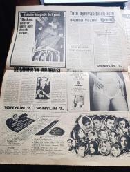 Günaydın Gazetesi - 7 Ocak 1969 - el altından satılıp Bridget Bardot'a milyonlar kazandıran fotoğraflar - sermayesi seks olan Asrın en güzel tüccarı Brigitte Bardot - Brigitte Bardot'un çıplak resimlerini bütün dünyaya dağıttırmak için gizli bir şebeke ile anlaştığı tespit edildi - Amerikan büyükelçisi Kommer'in arabası ODTÜ'de yakıldı Fotoğrafı - ODTÜ'de öğrenciler Kommer'in Cadillac'ını itfaiyeye söndürtmedi - islamlıkta laiklik olmaz Yazan Aziz Nesin - Vietnam Eğitim Bakanı Le Min Tri Vietkong komandoları tarafından ağır yaralandı - Jim Maykıl ölümlerden ölüm beğen Foto Roman - De Gaulle ve diğer meşhurlar Bardot için ne dedi - Spor Toto tahmini - eskiciler kongre'de dert yandı - fotoğraflarla Galatasaray Mersin İdmanyurdu maçı - güçlü olan kazansın yazan Şükrü Gülesin - Samsun Judo okulunda karateciler de çalışıyor - Killing ölüm kervanı Foto Roman - 1968 yılı süper filmler listesi - Türkan Şoray - Cüneyt Arkın - Ediz Hun - Sadri Alışık - İzzet Günay - Kartal Tibet