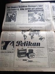 Günaydın Gazetesi - Turkish Newspaper - 27 Kasım 1968 - Ankara'dan sonra Dün de İstanbul'da Dr. Siyami Ersek ekibi tarafından ikinci kalp ameliyatı yapıldı fotoğraf - ameliyata hazırlık saatleri - Siyami Ersek kimdir - Adalet Partisi kongresinde zihniyet reformu bekleniyor - İstanbul'da sinema programı - bugün paranızın malınızın değeri - ölüm yarışına katılan otomobiller dün gece İstanbul'a vardılar - Amerikalı milyonerler sulukule'de yorgunluk giderdiler Fotoğrafı - direniş komitesinden 12 öğrenci 58 lira ile Ankara'ya yürüyor - kayışı değiştirilecek tarihi tünelin faaliyeti durduruldu - Necdet Tosun'un parolası önce yemek sonra yemek gene yemek - Türk sinemasının sevilen aktörü Necdet Tosun kahvaltıda büyük oğlu Erdal ve Küçük oğlu Erdal ile Fotoğrafı - Jim Maykıl ölümlerden ölüm beğen Foto Roman - Batı Almanya başbakanı Kiesinger'e tokat atan kadın O Hitler devrini geri getirmek istiyor dedi fotoğraf - Eskişehirspor genel kaptanı Aydın Begiter Ender Konca'yı dövdü - Cruyff Fotoğraf