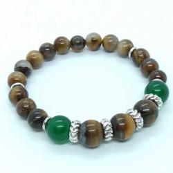 Kaplan Gözü Doğal Taşlı Bileklik-Unisex