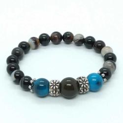 Akik Doğal Taşlı Bileklik-Unisex