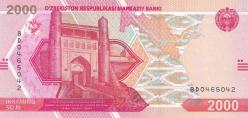 Özbekistan 2000 Som 2021 ÇİL