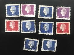 LOT.4 » KARIŞIK DAMGALI KANADA PULLARI-KRALİÇE PULLARI