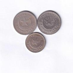 1939 yılı 10 kuruş, 1938 yılı 10 kuruş ve 1937 yılı 5 kuruş toplam 3 adet para