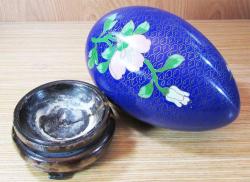 AnTiKa CLOİSONNE MiNeLi BRONZ YUMURTA....18cm