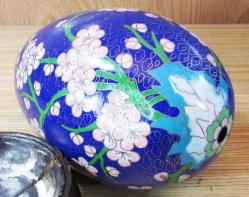 AnTiKa CLOİSONNE MiNeLi BRONZ YUMURTA....18cm