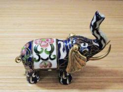 Antika CLOİSONNE MiNeLi BÜYÜK FİL BİBLO.....12,5cm