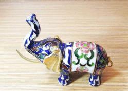 Antika CLOİSONNE MiNeLi BÜYÜK FİL BİBLO.....12,5cm