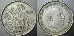 İSPANYA 25 PESETA 1957.