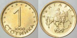 BULGARİSTAN 1 STOTİNKA 2000 ÇİLALTI.