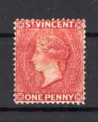 Ingiliz Yönetimindeki Karayip Adası St. VİNCENT- 1861 Kralice Victoria 1 penny- damgasız katalog 3000 tl