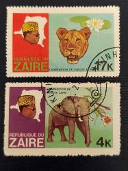 Zaire Damgalı pullar