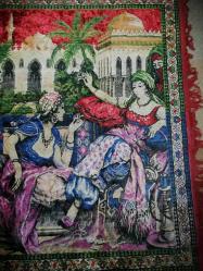 KADİFE KAHVECİ GÜZELİ DUVAR HALISI SÜPER CANLI RENKLERDE 160X120 CM