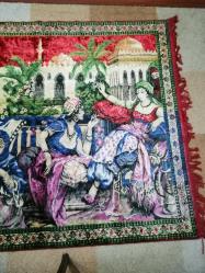 KADİFE KAHVECİ GÜZELİ DUVAR HALISI SÜPER CANLI RENKLERDE 160X120 CM