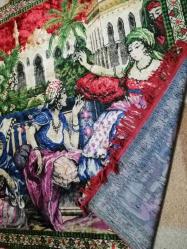 KADİFE KAHVECİ GÜZELİ DUVAR HALISI SÜPER CANLI RENKLERDE 160X120 CM