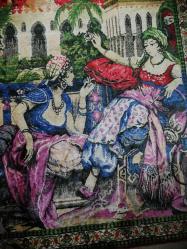 KADİFE KAHVECİ GÜZELİ DUVAR HALISI SÜPER CANLI RENKLERDE 160X120 CM