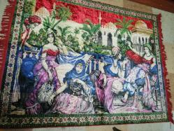 KADİFE KAHVECİ GÜZELİ DUVAR HALISI SÜPER CANLI RENKLERDE 160X120 CM