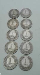 T.C 1947 VE 1948 TARİHLİ GÜMÜŞ 10 ADET 1 LİRASİ