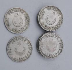 T.C 1947 VE 1948 TARİHLİ GÜMÜŞ 10 ADET 1 LİRASİ