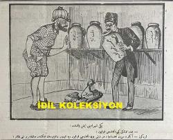 Osmanlıca Karagöz Mizah Dergisi-Gazetesi, Orijinal Dönem Basım, (Ottoman Magazine-Newspaper-Journal Illustré Cara-Gueuz) - 2 Temmuz 1924 - Sayı: 1700 - Hicri: 1 Zilhicce 1342 - Rumi: 2 Temmuz 1340 - Tanin ve Cumhuriyet Gazetelerinin İttihatçılık Üzerine Atışmalarına Dair Karikatür: Hiç Yoktan Dedikodu 