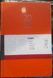 Ajanda 2026 Yılı 17X24  Cm  Gıpta ECK-107 Seri  TURUNCU