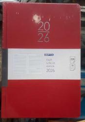 Ajanda 2026 Yılı 17X24  Cm KIRMIZI   Gıpta ECK-107 Seri
