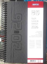 Ajanda SPİRALLİ 2026 Yılı 17X24  Cm   Gıpta PLK-409 Seri