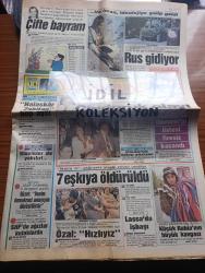 Halka ve Olaylara Tercüman Gazetesi - Turkish Newspaper - 16 Mayıs 1988 - çifte bayram Ramazan bayramı ve 19 Mayıs kutlamaları - Kızılordu 8.5 yıldır işgal ve zulmettiği Afganistan'ı terk etmeye başladı Fotoğrafı - Süleyman Demirel Taha Akyol'a darbelerin ideolojisini anlattı - DYP kongresinin ikinci gününde Hüsamettin Cindoruk bir bildiri yayınlayarak adaylıktan çekildi - teslim ol çağrısına ateşle cevap veren 7 eşkıya öldürüldü - Turgut Özal Marmaris Altın Yunus tesislerini hizmete açtı - Kenan Evren'in Çamlıdere baskını - Kudüs'ü Yahudilerden kimse alamaz - Hasan Celal Güzel'den TRT'ye suçlama - 10. Uluslararası kazı araştırma ve arkeometri sempozyumu - Eyüpspor nefes aldı - Galatasaray şampiyon - Tanju Çolak 37 gol attı - Galatasaray antrenörü Jupp Derwall'den omuzlarda veda - Derwall artık Türk Alman Derneği için çalışacağım dedi - karşıyaka'yı 2-0 yenen Galatasaray'da golleri Tanju Çolak ve Prekazi attı Fotoğrafı - Beşiktaş paydos dedi - Kemal Belgin köşe yazısı - Tv'de bugün