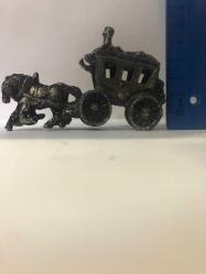 Vintage Döküm Metal Atlı Fayton Biblo – El Boyama Detaylı Nostaljik Obje”