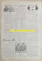 Osmanlıca Karagöz Mizah Dergisi-Gazetesi, Orijinal Dönem Basım, (Ottoman Magazine-Newspaper-Journal Illustré Cara-Gueuz) - 16 Aralık (Kanun-i Evvel) 1925 - Sayı: 1852 - Hicri: 29 Cemaziyelevvel 1344 - Musul Meselesine Dair Dışişleri Bakanı Tevfik Rüştü Aras'ı Tasvir Eden Karikatür: İngilizlerle Biz Bize mi Konuşacağız! 