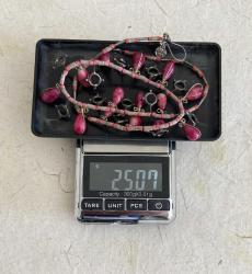 El İşçiliği Dizi Doğal Taş Gümüş Kolye ERK Tasarım