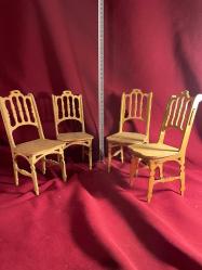 mini ahşap sandalye takımı