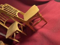 mini ahşap sandalye takımı