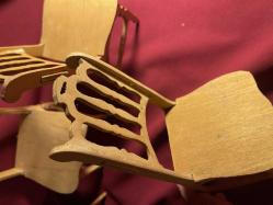 mini ahşap sandalye takımı