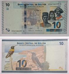 BOLİVYA 10 BOLİVİANO A ÇİL