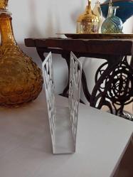 vintage metal çiçek desenli peçetelik & 16x15 cm